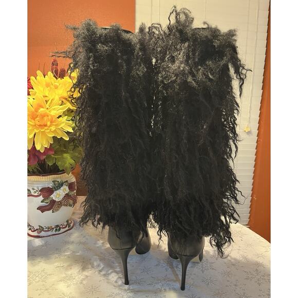 NEW MICHAEL KORS Dawn Faux Black Shearling Boots - Size 11 - Picture 5 of 12